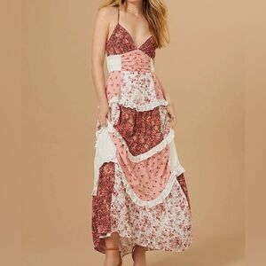 Floral Patchwork Maxi Dress